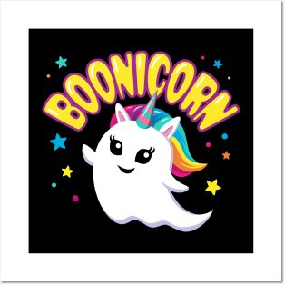 Cute Boonicorn Unicorn Ghost Halloween T Shirt Posters and Art